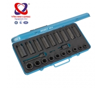 Bộ đầu khẩu ½” dùng cho súng vặn ốc 23 chi tiết Hazet 900S